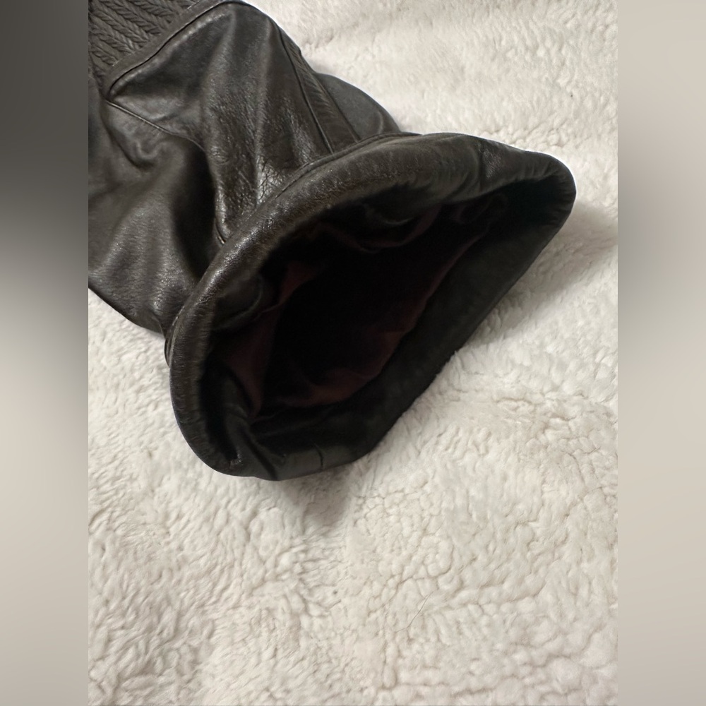 Y Alexander Vintage Brown Hooded Leather Trench Coat - Picture 14 of 14